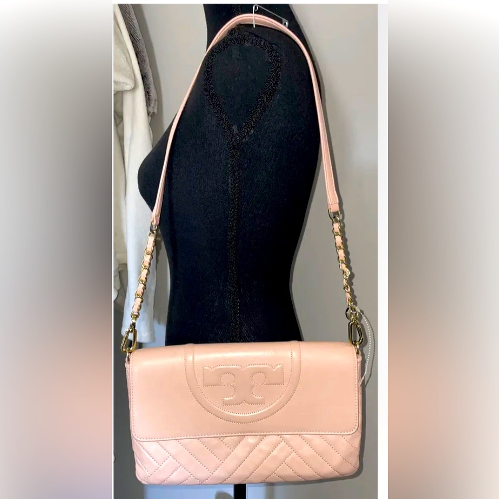 Tory Burch Fleming Convertible Shoulder Soft Pink Bag